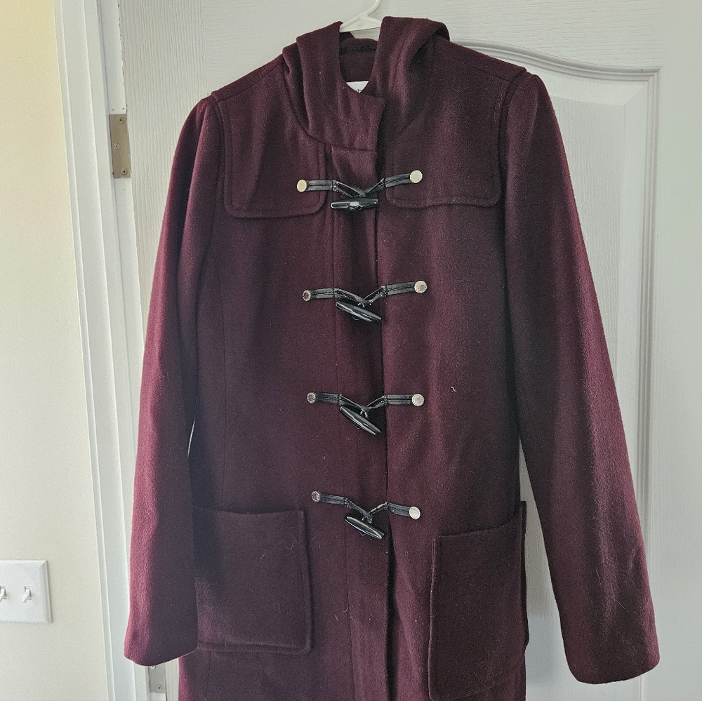 Liz Claiborne Deep Burgundy Trench Coat